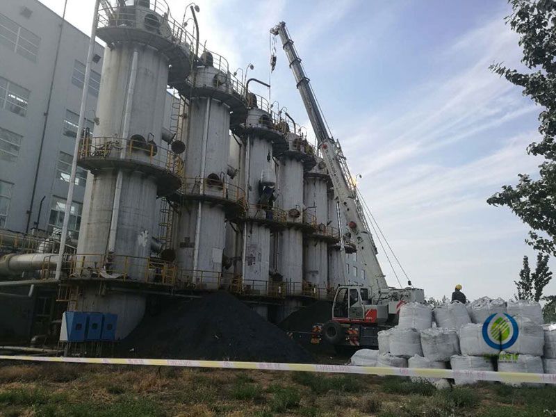 瑞特脫硫活性炭噸包施工現場